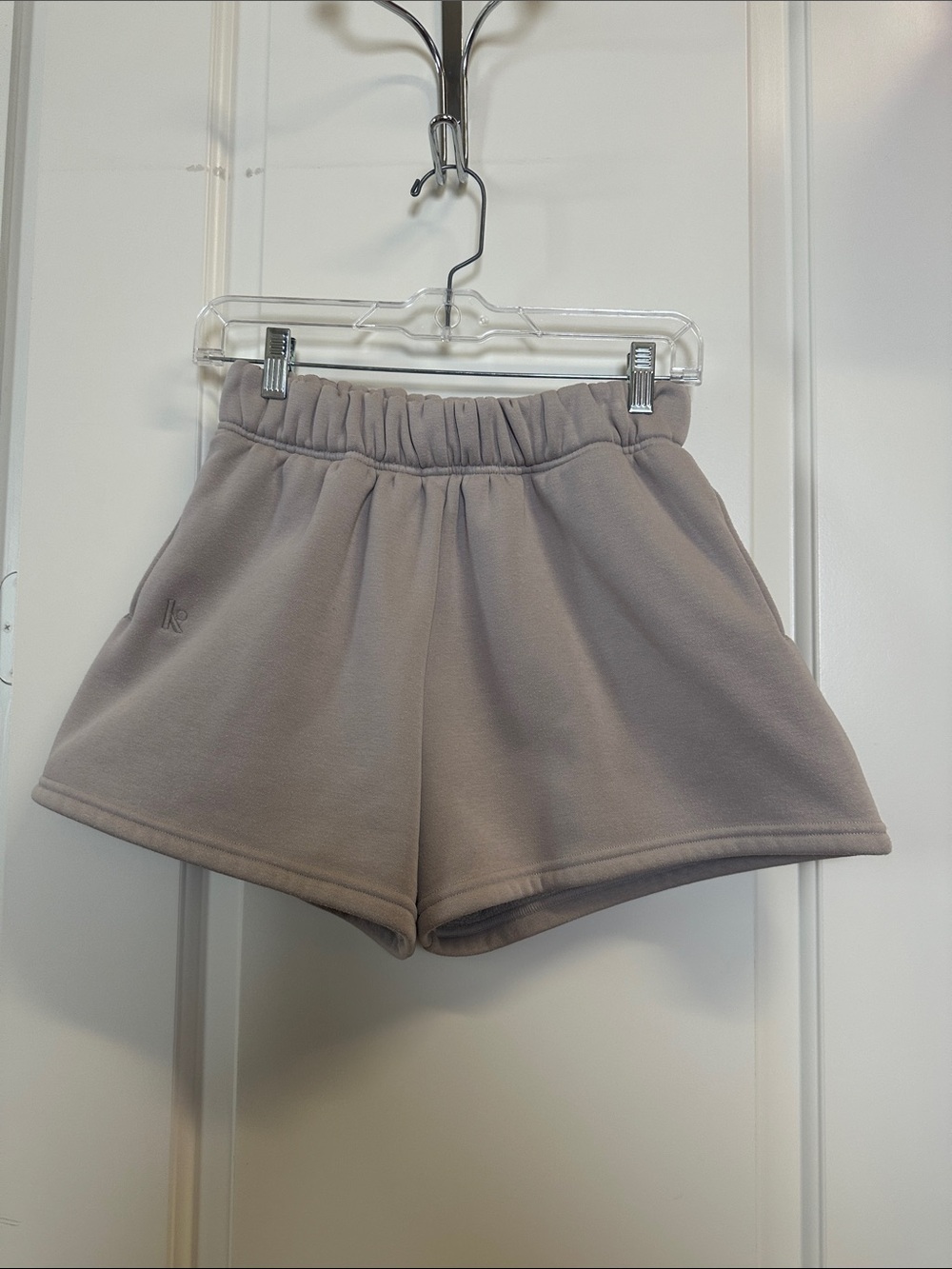 Everyday High-Rise Athletic Shorts in Light Taupe